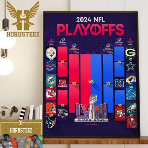 The 2024 NFL Playoffs Matchups Are Set Race To Super Bowl LVIII In Las Vegas Wall Decorations Poster Canvas