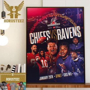 The AFC Championship Is Set For Kansas City Chiefs And Baltimore Ravens At M And T Bank Stadium January 28th 2024 Wall Decor Poster Canvas