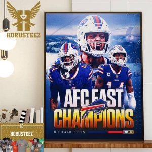 The AFC East Champions Are Buffalo Bills Clinch 4th Straight Division Title Wall Decorations Poster Canvas
