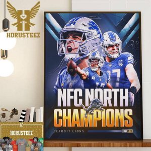 The Detroit Lions Are NFC North Champions For The First Time Since 1993 Wall Decorations Poster Canvas