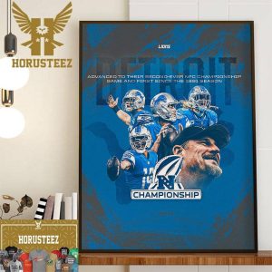 The Detroit Lions Have Advanced To The NFC Championship Game For The Second Time In Franchise History Wall Decor Poster Canvas
