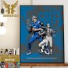 The Detroit Lions RB Jahmyr Gibbs For First Lions Rookie RB To Produce 2 TDs In A Single Postseason Wall Decor Poster Canvas