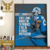 The Detroit Lions QB Jared Goff Is The 3rd QB In Franchise History To Win Multiple Playoff Games Wall Decor Poster Canvas