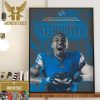 The Detroit Lions RB Jahmyr Gibbs For First Lions Rookie RB To Produce 2 TDs In A Single Postseason Wall Decor Poster Canvas