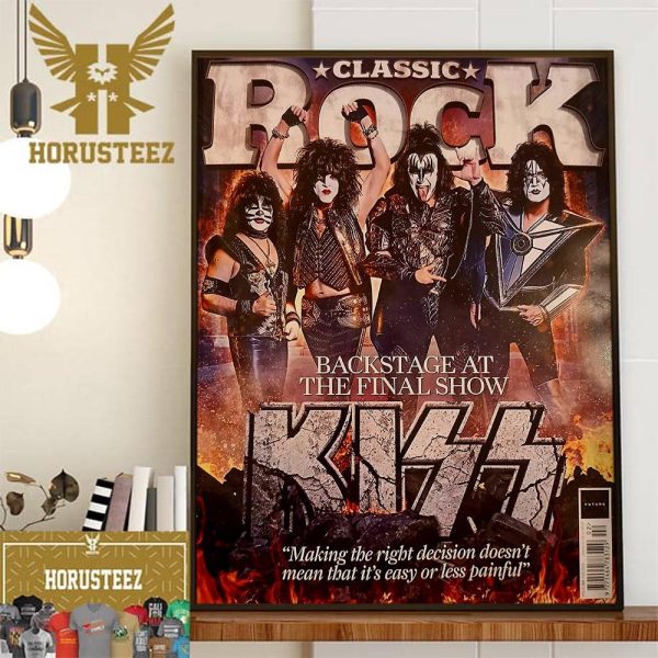 The Latest KISS Magazine Cover Classic Rock Mag Issue 323 Feb 2024 Backstage At The Final Show Wall Decorations Poster Canvas
