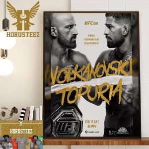 The Official Poster For UFC 298 World Featherweight Championship Wall Decor Poster Canvas
