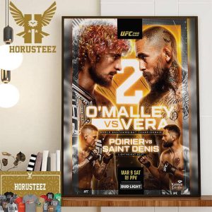 The Official Poster UFC 299 For World Bantamweight Championship And Lightweight Bout in Miami Wall Decor Poster Canvas