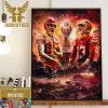 The Super Bowl LVIII Matchup Is Set For AFC Champions Kansas City Chiefs vs San Francisco 49ers NFC Champions Wall Decor Poster Canvas