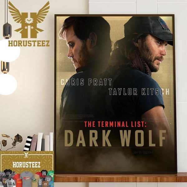 The Terminal List Dark Wolf With Starring Chris Pratt And Taylor Kitsch Wall Decor Poster Canvas