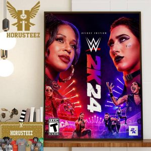 The WWE 2K24 Deluxe Edition Official Poster Wall Decor Poster Canvas