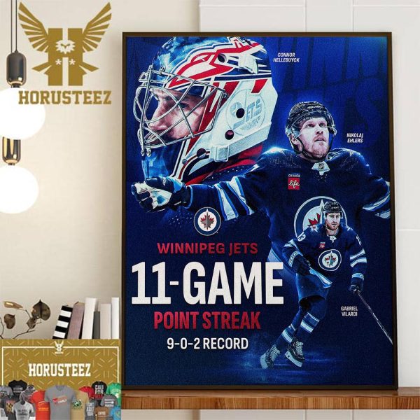 The Winnipeg Jets 11 Game Point Streak 9-0-2 Record Wall Decorations Poster Canvas