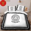 Bee And Flower Gucci Logo Jade Background Duvet Cover Luxury Brand Bedroom Sets Luxury Bedding Sets