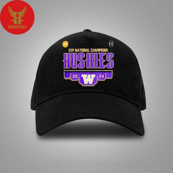 Washington Huskies Football Champions 2024 CFP National Championship Classic Hat Cap
