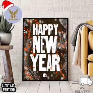 Wishing All You Members Of The Dawg Pound A Very Happy New Year 2024 NFL Home Decor Poster