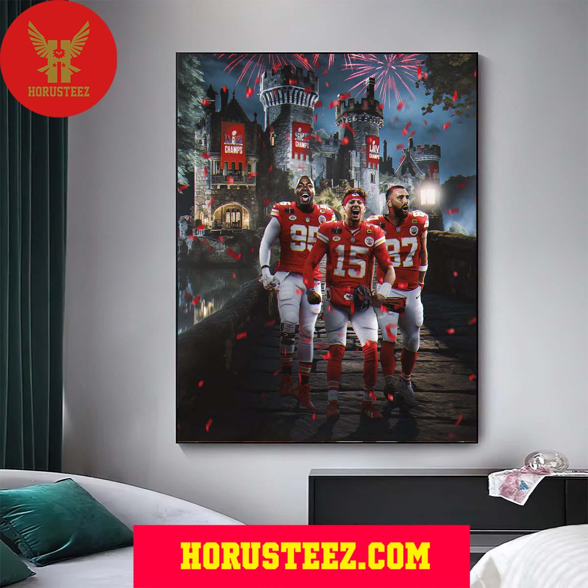 Back To Back Super Bowl Champions For Kansas City Chiefs In Las Vegas NFL 2023 Home Decor Poster Canvas
