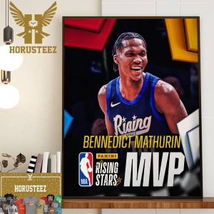 Bennedict Mathurin Wins NBA Panini Rising Stars MVP Wall Decor Poster Canvas