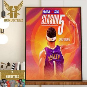 Devin Booker on Cover NBA 2K24 Season 5 Wall Decor Poster Canvas