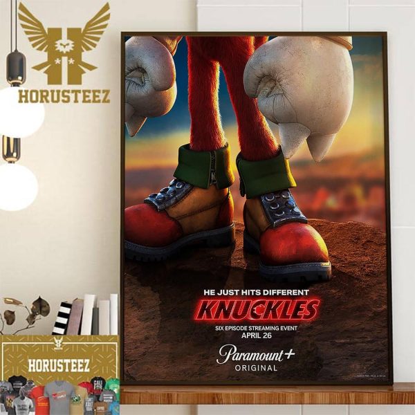 Knuckles He Just Hits Different Official Poster Wall Decor Poster Canvas