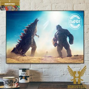 Kong And Godzilla Aligning In Godzilla x Kong The New Empire Exclusive Poster Wall Decor Poster Canvas