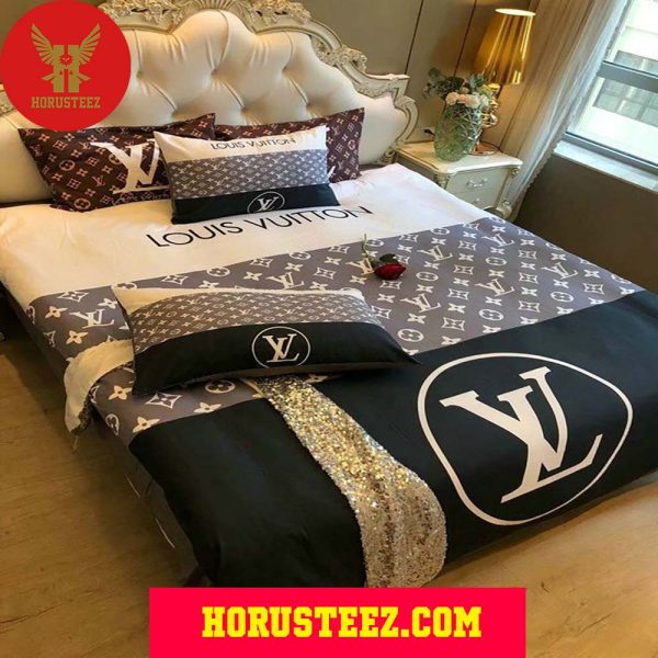 Louis Vuitton Black And White Pattern Duvet Cover Louis Vuitton Bedroom Sets Luxury Brand Type Bedding Sets