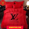 Louis Vuitton Black Logo White And Black Duvet Cover Bedroom Sets Luxury Brand Bedding Bedding Sets