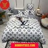 Louis Vuitton Blue Circle Pattern Duvet Cover Bedroom Sets Luxury Brand Bedding Bedding Sets