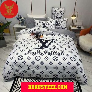 Louis Vuitton Black White Duvet Cover Bedroom Sets Luxury Brand Bedding Bedding Sets
