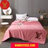 Louis Vuitton Brown Logo Light Brown Pillow Duvet Cover Bedroom Sets Luxury Brand Bedding Bedding Sets