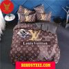 Louis Vuitton Brown Luxury Brand Type Bedding Sets 48