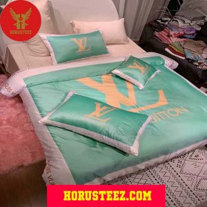 Louis Vuitton Light Yellow And Light Green Duvet Cover Louis Vuitton Bedroom Sets Luxury Brand Bedding Sets