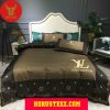 Louis Vuitton Logo Duvet Cover Bedroom Sets Luxury Brand Bedding Bedding Sets