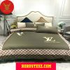 Louis Vuitton Logo Brown And Black Type Duvet Cover Louis Vuitton Bedroom Sets Luxury Brand Bedding Bedding Sets