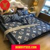 Louis Vuitton White Logo Red Circle Pink Duvet Cover Bedroom Sets Luxury Brand Bedding Bedding Sets