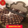Louis Vuitton White Logo Red Circle Pink Duvet Cover Bedroom Sets Luxury Brand Bedding Bedding Sets
