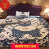 Louis Vuitton x Supreme White Logo Blue Pillow Duvet Cover Bedroom Sets Luxury Brand Bedding Bedding Sets