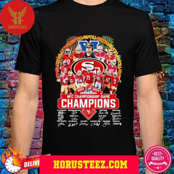 Official San Francisco 49ers 2023 2024 NFC Championship Game Champions T-Shirt