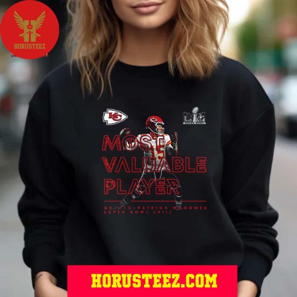 Patrick Mahomes Kansas City Chiefs Fanatics Branded Super Bowl LVIII MVP Unisex T-Shirt