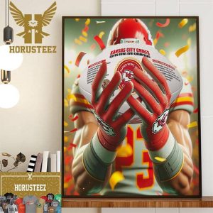 Patrick Mahomes vs Travis Kelce And Kansas City Chiefs Back-to-Back Super Bowl Champions Wall Decor Poster Canvas