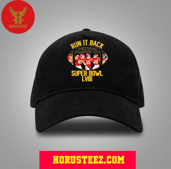 Run It Back Chiefs Super Bowl LVIII Champions Classic Hat Cap – Snapback