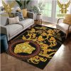 Versace Fashion Brand Gold And Black Living Room Area Carpet Living Room Rugs The US Decor