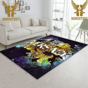 Versace Logo Flowers Luxury Brand Collection Area Rug Living Room Carpet Home Decor