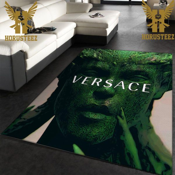 Versace Medusahead Luxury Brand Collection Area Rug Living Room Carpet Home Decor