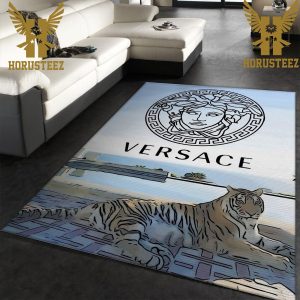 Versace Tiger Luxury Brand Collection Area Rug Living Room Carpet Home Decor