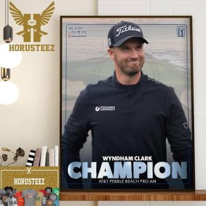 Wyndham Clark Champion AT And T Pebble Beach Pro-Am Wall Decor Poster Canvas