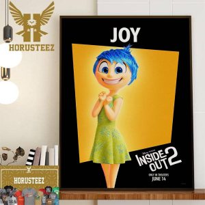 Amy Poehler Voices Joy In Inside Out 2 Disney And Pixar Official Poster Wall Decor Poster Canvas
