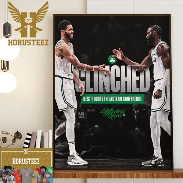 Boston Celtics Clinched Best Record In Eastern Conference Decor Wall Art Poster Canvas
