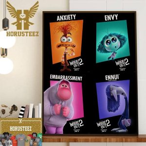 Character Posters Anxiety Envy Embarrassment And Ennui From Inside Out 2 Official Poster Wall Decor Poster Canvas