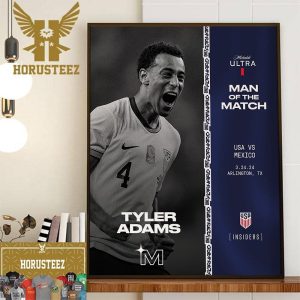 Congratulations to Tyler Adams Is The Michelob Ultra Man Of The Match Concacaf Nations League Final Decor Wall Art Poster Canvas