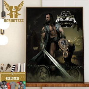 Drew McIntyre WWE WrestleMania XL Decor Wall Art Poster Canvas