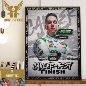 John Hunter Nemechek Finished 6th Career-Best Finish In NASCAR Cup Series Wall Decor Poster Canvas